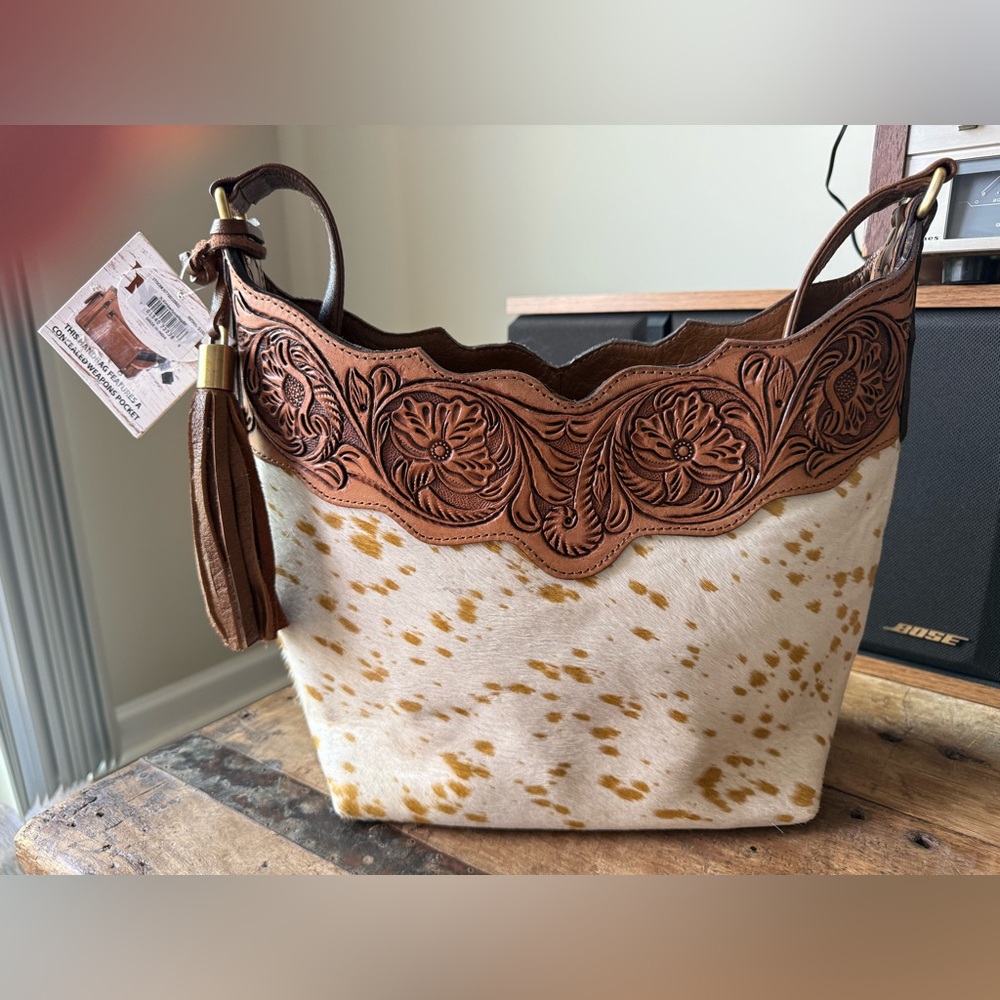 Nocona Conceal Carry leather Calf Hair body purse by M&F Western Products.